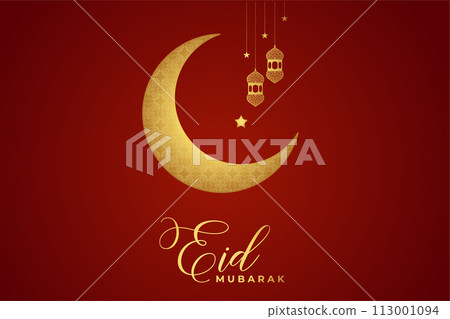 Eid al-Fitr, Ramadhan decorative greeting card 113001094