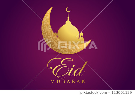 Eid al-Fitr, Ramadhan decorative greeting card Eid al-Fitr, Ramadhan decorative greeting card 113001139