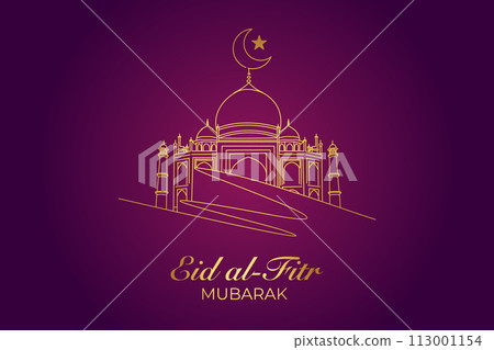 Eid al-Fitr, Ramadhan decorative greeting card Eid al-Fitr, Ramadhan decorative greeting card 113001154