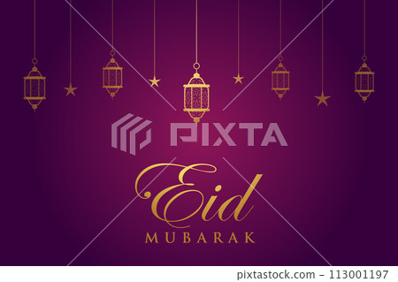 Eid al-Fitr, Ramadhan decorative greeting card 113001197