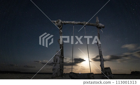 Starry sky and swing Starry sky and swing 113001313