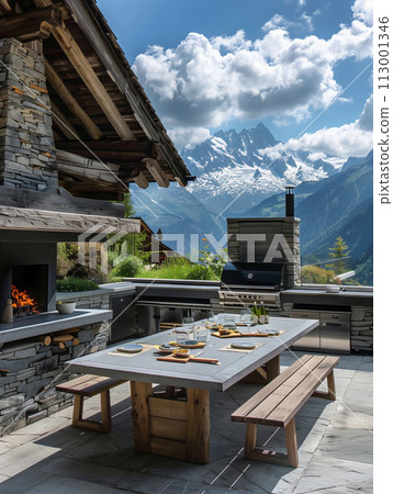 AI-generated content. Mountain View Patio Setting 113001346
