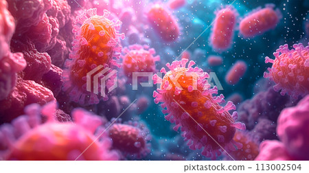Pharmaceutical drug, medicine in health container. Pharmacy theme, capsule tablets antibiotics - AI generated image 113002504