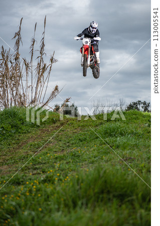 Enduro bike rider 113005541