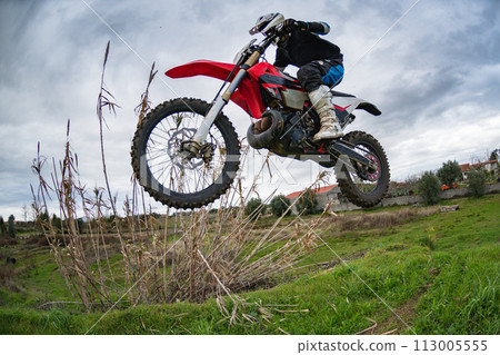 Enduro bike rider Enduro bike rider 113005555