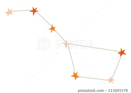 Constellation Ursa Major icon isolated on white background. Constellation of the Big dipper Vector illustration. Constellation Ursa Major icon isolated on white background. Constellation of the Big dipper Vector illustration. 113005576