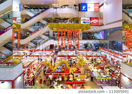 Indoor stall in the atrium of a large shopping center in Thailand / Samut Prakan, Thailand 113005691