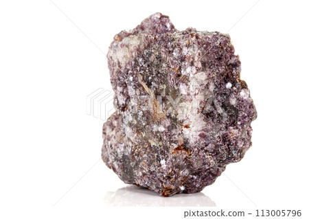 Macro of a chromium kyanite mineral stone on white background Macro of a chromium kyanite mineral stone on white background 113005796