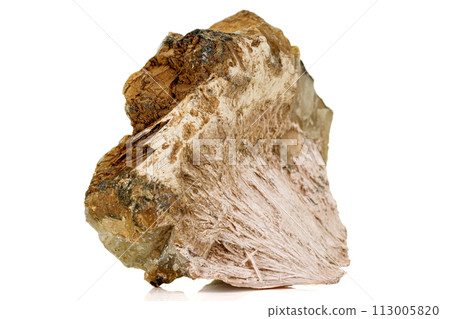 Macro stone Hemimorphite mineral on white background Macro stone Hemimorphite mineral on white background 113005820