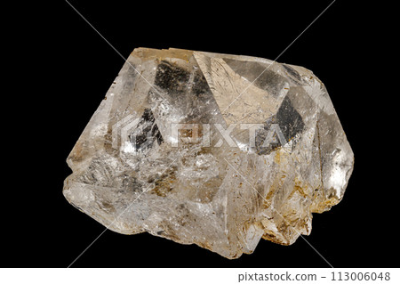 Macro stone mineral Fluorite on a black background Macro stone mineral Fluorite on a black background 113006048
