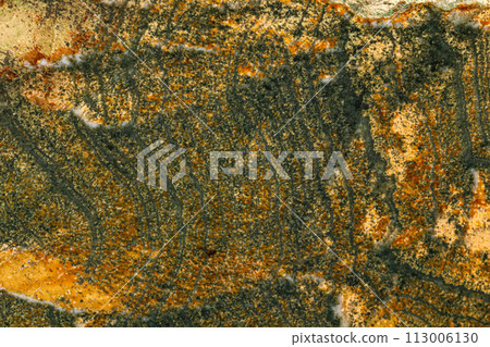 Macro stone skarn mineral on white background Macro stone skarn mineral on white background 113006130