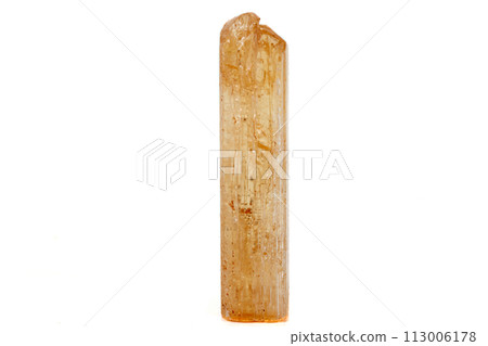 Macro tourmaline mineral stone on white background Macro tourmaline mineral stone on white background 113006178