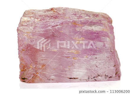 Macro tourmaline mineral stone on white background 113006200