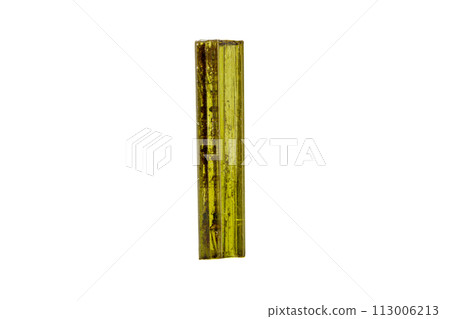 Macro tourmaline mineral stone on white background Macro tourmaline mineral stone on white background 113006213