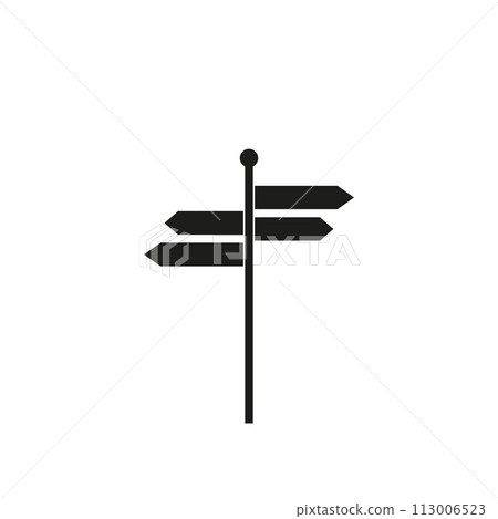 Sign post icon vector illustration on white... - Stock Illustration ...