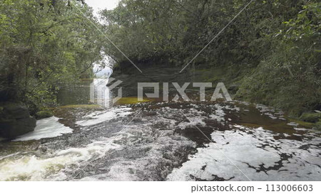 Window to the Sky - Reddish Waterfall in Ibitipoca, Brazil 113006603