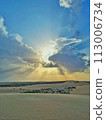 Sunset in the desert, Qatar 113006734