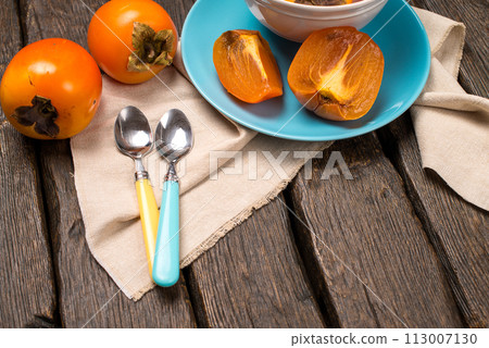 Orange persimmons 113007130