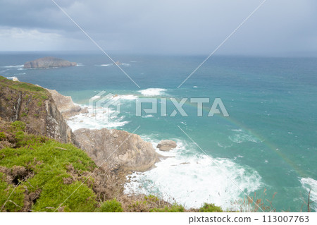 Cliffs of cape Penas landscape, Asturias, Spain Cliffs of cape Penas landscape, Asturias, Spain 113007763