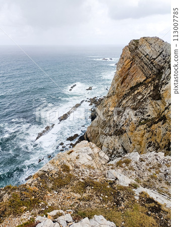 Cliffs of cape Penas landscape, Asturias, Spain 113007785