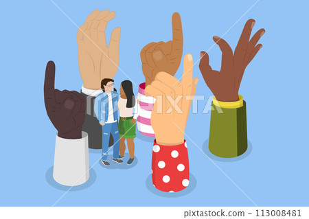 3D Isometric Flat Vector Illustration of Social Diversity, Multi-ethnic Community, Multiculturalism 3D Isometric Flat Vector Illustration of Social Diversity, Multi-ethnic Community, Multiculturalism 113008481