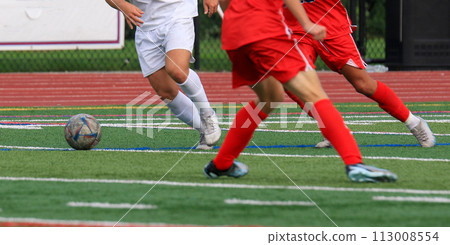 Boys playing soccer Boys playing soccer 113008554