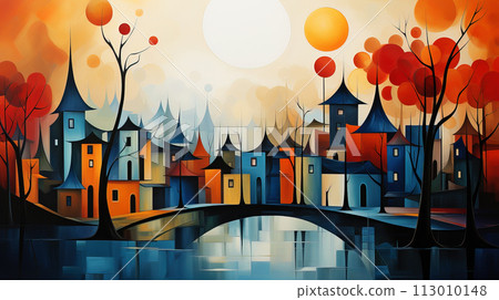 Autumn serenade in cubism 113010148