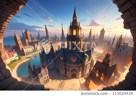 RPG奇幻遊戲背景古代文明寺廟與皇家城堡遺址 RPG奇幻遊戲背景古代文明寺廟與皇家城堡遺址 113010439