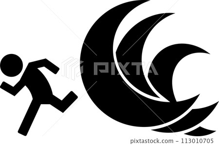Pictogram "Tsunami - Escape" Pictogram "Tsunami - Escape" 113010705