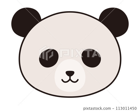 Vector illustration of cute panda face. icons, animals 113011450
