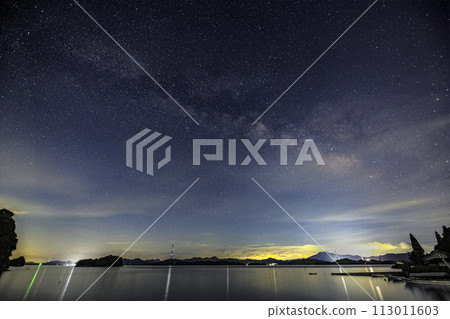 Summer starry sky: Summer Milky Way and Scorpio 113011603