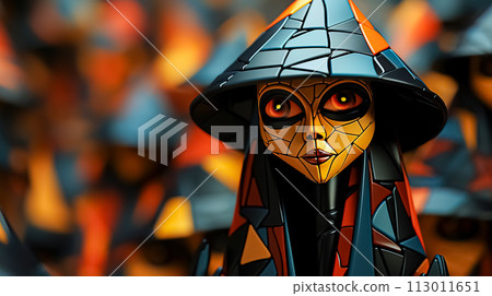 Geometric Witch in Halloween Ambience 113011651
