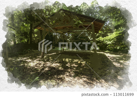 水彩風格 玉造溫泉 玉造湯神社 道保 島根縣 松江市 113011699