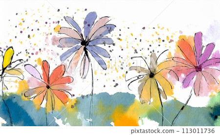 Graffiti-style flowers 113011736