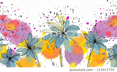 Graffiti-style flowers 113011759