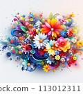 abstract flower with butterfly, colorful flowers background abstract flower with butterfly, colorful flowers background 113012311