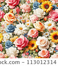 abstract background with roses, colorful flowers background abstract background with roses, colorful flowers background 113012314