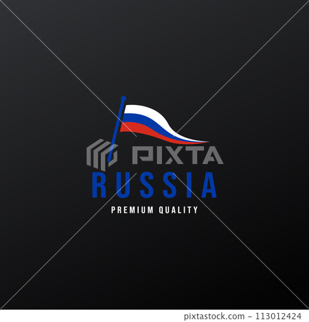 Flagpole Russian Flag Logo Icon Vector Illustration Design Flagpole Russian Flag Logo Icon Vector Illustration Design 113012424