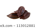 cacao pod isolated on white background 113012881
