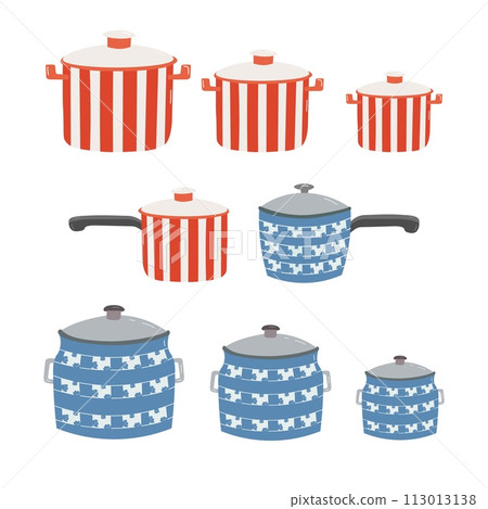 Vector illustration of a set of bonfire on a white background. 113013138
