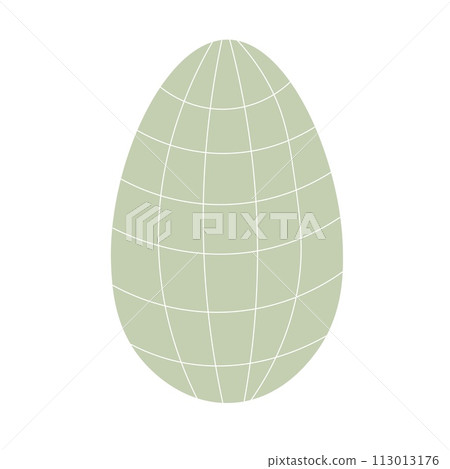 Egg illustration. Simple vector easter egg. One egg. 113013176