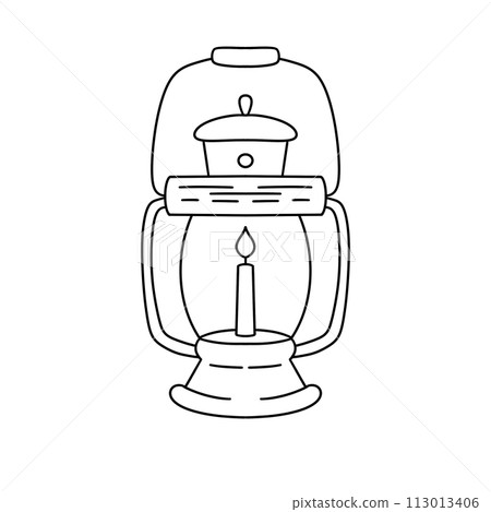 A lantern with a candle inside A lantern with a candle inside 113013406