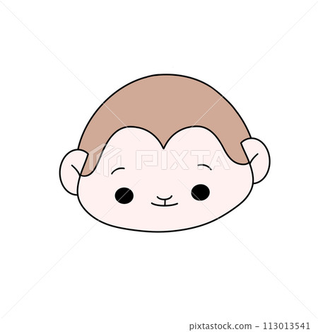A cartoon monkey with a big smile on its face 113013541