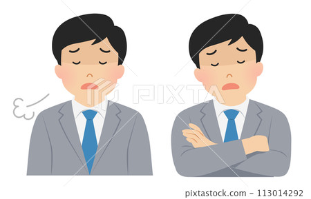一個沮喪的辦公室職員的向量圖 113014292