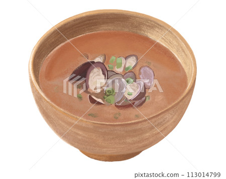 Shijimino miso soup 113014799