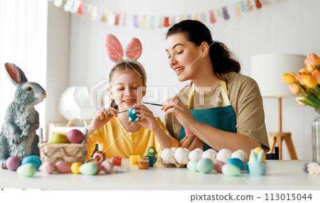 family preparing for Easter family preparing for Easter 113015044