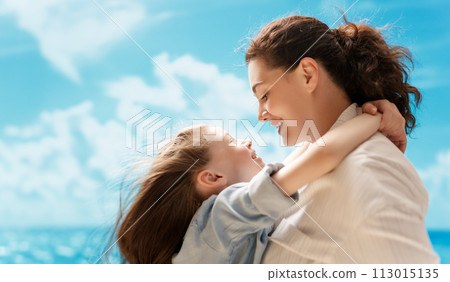 Happy family at nature 113015135