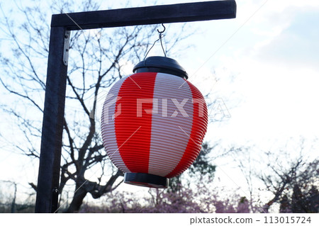 Red and white lantern Red and white lantern 113015724