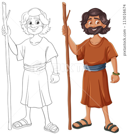 Before and After: Ancient Wanderer Illustration Before and After: Ancient Wanderer Illustration 113016674
