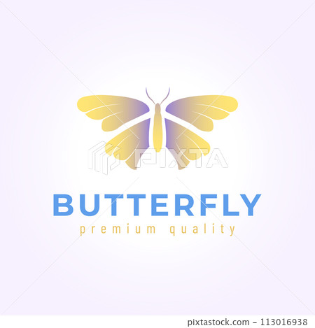 simple butterfly icon logo with torn wings, dragonfly and butterfly design illustration simple butterfly icon logo with torn wings, dragonfly and butterfly design illustration 113016938